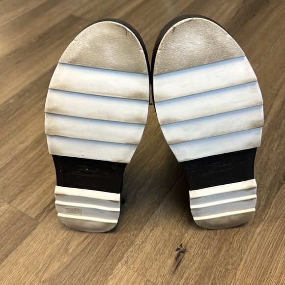 Karl Lagerfeld Men’s Grey Ombré Leather Combat Boots Size 13 - Picture 7 of 9